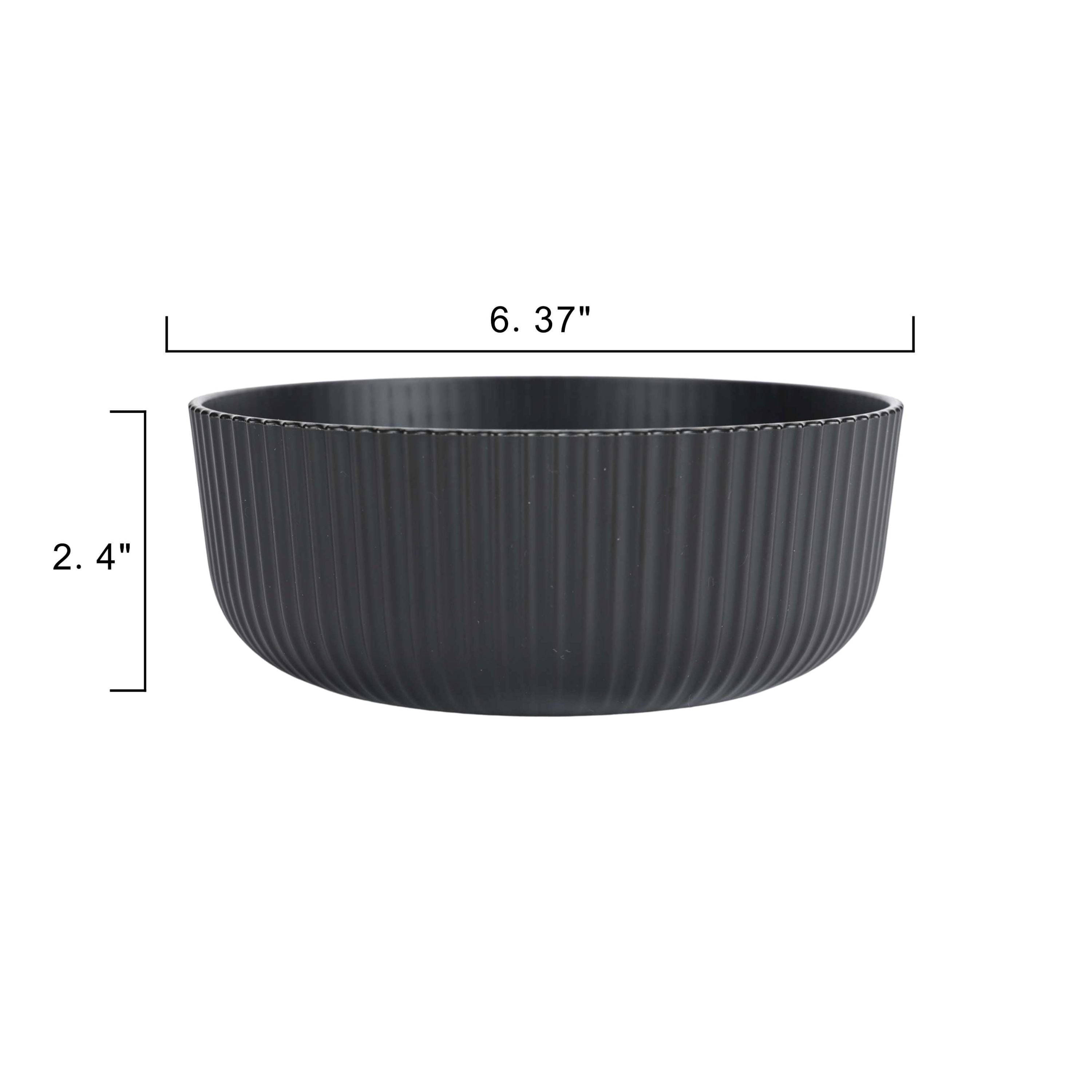 - Black Eco-Friendly Recycled Plastic Cereal Bowl, 38-Ounce